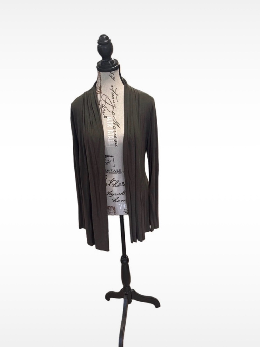 Massimo Women’s Open-Front Lightweight Cardigan Sweater - Olive, XS